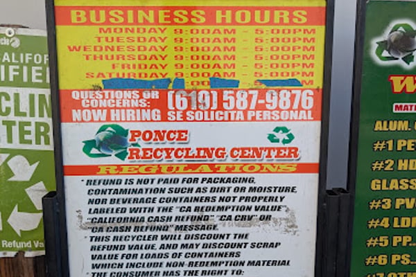 Ponce Recycling (Behind Ralphs)