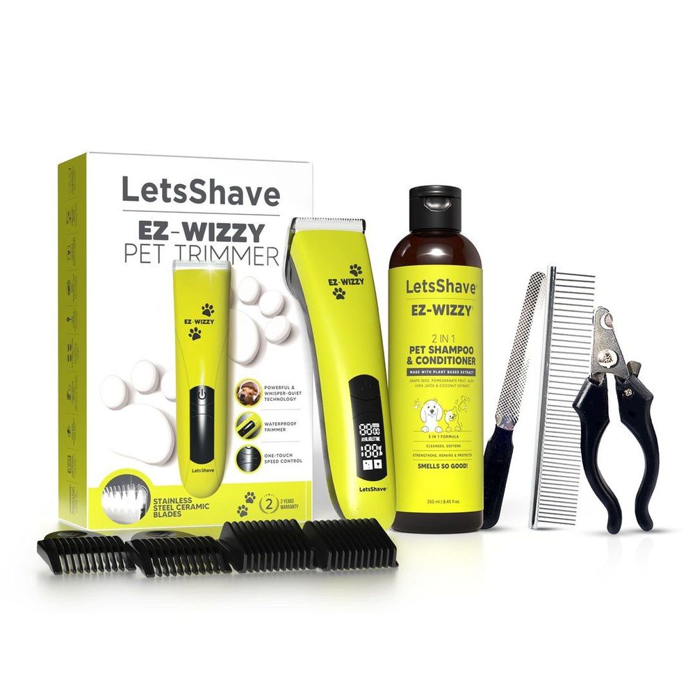 EZ-WIZZY Pet Trimmer for Dogs & Cats with Grooming Tools
