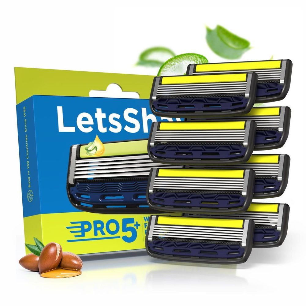 Pro 5+ Blades (Pack of 8): The World's First Curved Blades
