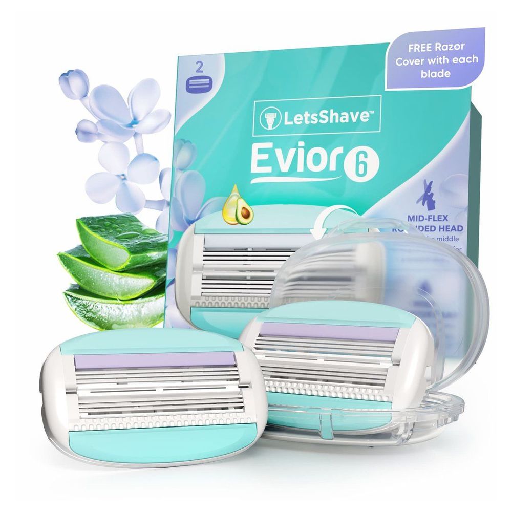 Evior 6 Blades (Pack of 2) : The World’s First 6 Blades Cartridge