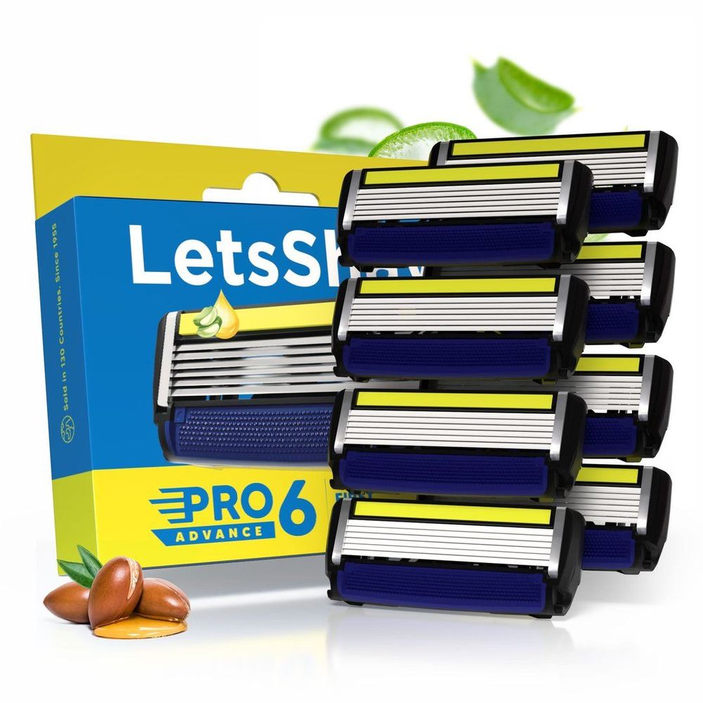 Pro 6 Advance Blades (Pack of 8) : The World’s First 6 Blade Razor