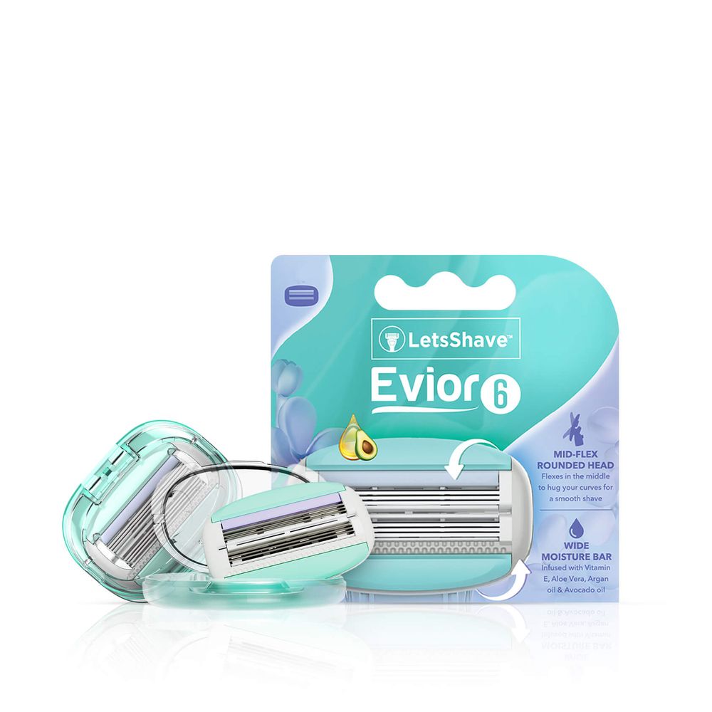 Evior 6 Blades (Pack of 2) : The World’s First 6 Blades Cartridge