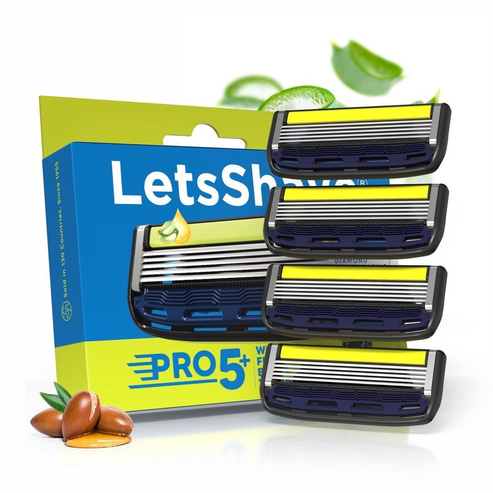 Pro 5+ Blades (Pack of 4): The World's First Curved Blades