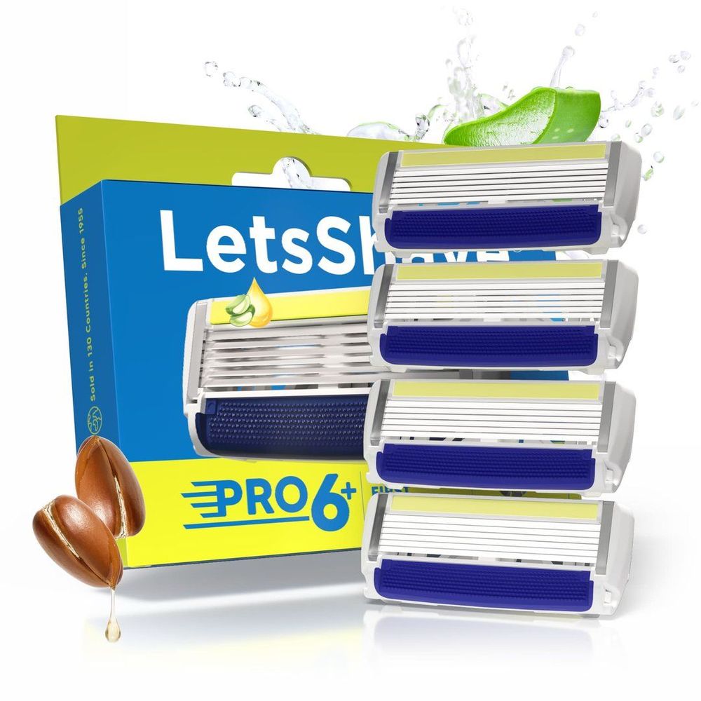 Pro 6+ Blades (Pack of 4) : The World’s First 6 Blade + Precision Back Blade