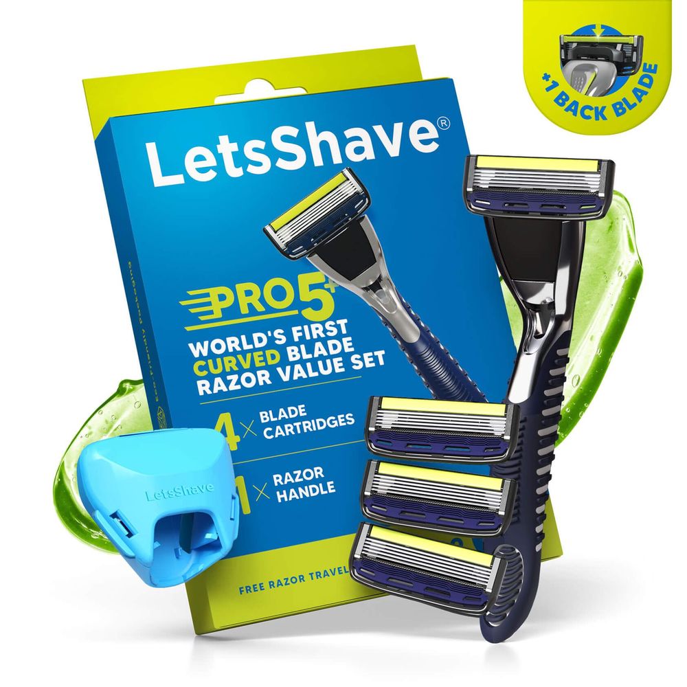 Pro 5+ Value Set: The World's First Curved Blades + Precision Back Blade