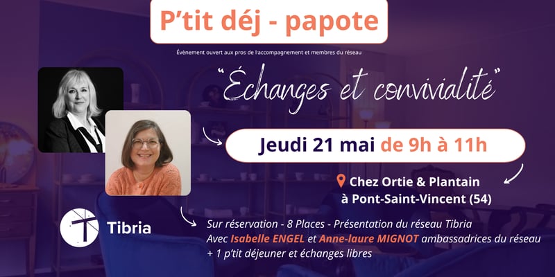 P'tit déj papote réseau Tibria chez Ortie & Plantain