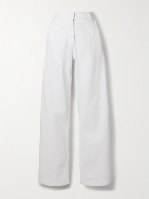 Mid-rise straight-leg organic jeans