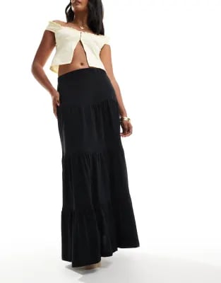 Tiered maxi skirt