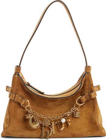 Charms Suede Hobo Bag