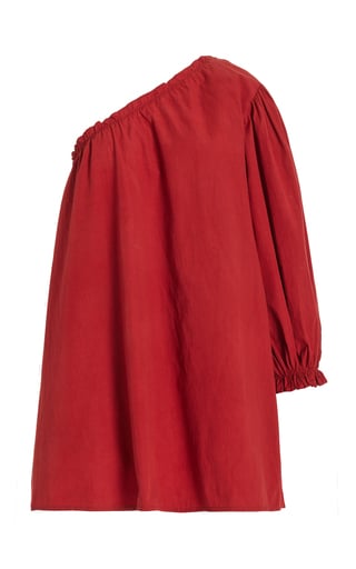 Mila Asymmetric Cotton Poplin Mini Dress