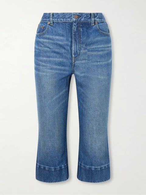 Capri mid-rise slim-leg organic jeans
