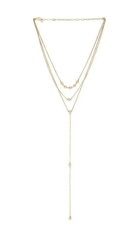 Molten Layered Lariat Necklace