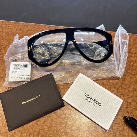 Shiny Black 60 mm Men's Eyeglasses