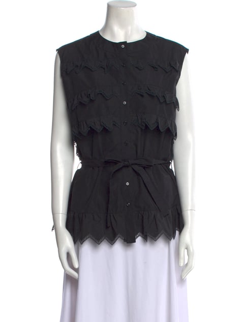 Crew Neck Short Sleeve Blouse w/ Tags