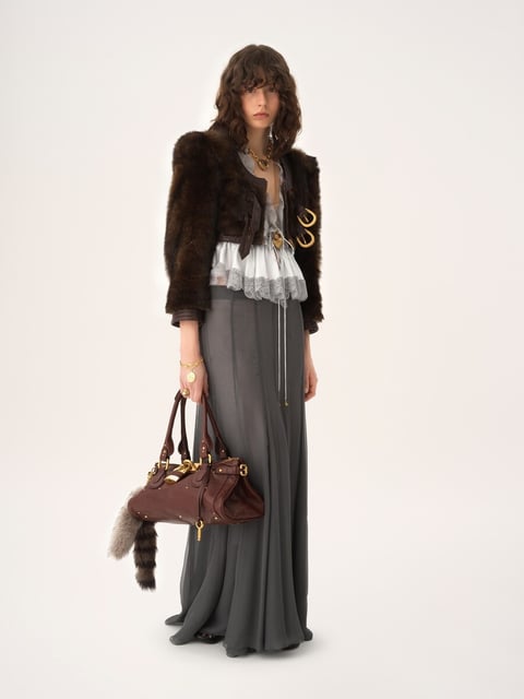 Sac Paddington en cuir grainé Noir - Chloé