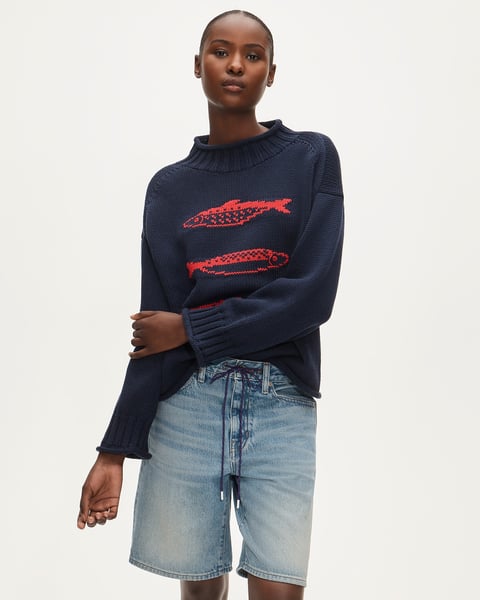 2025 Rollneck™ sweater with sardine intarsia