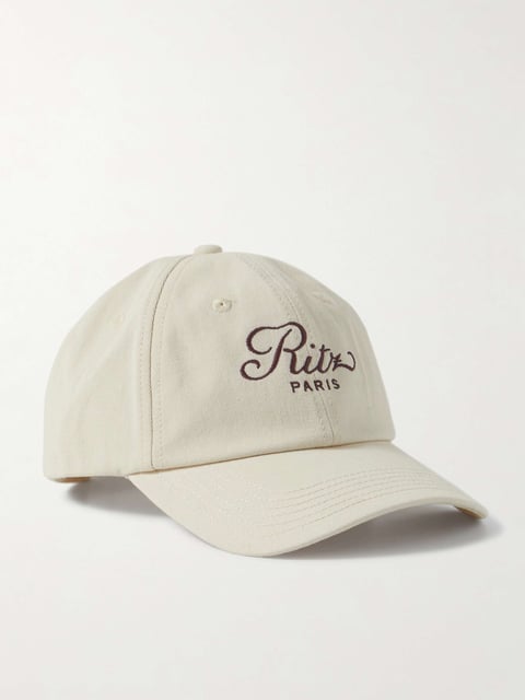 + Ritz Paris embroidered cotton-canvas baseball cap