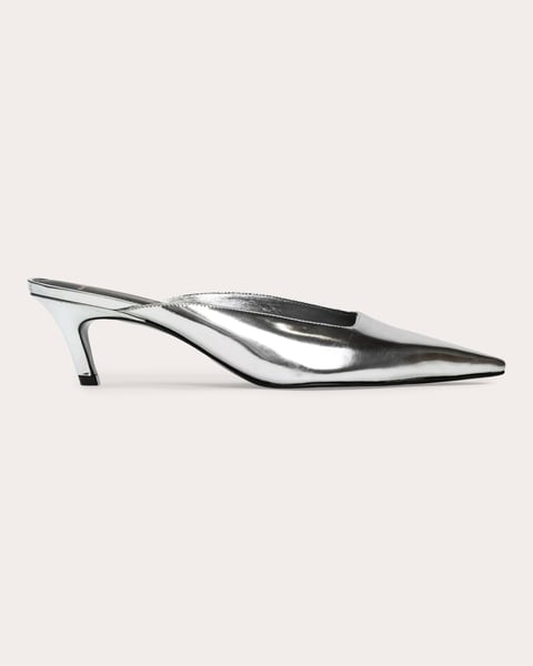 Logan 50 Metallic-Leather Mule