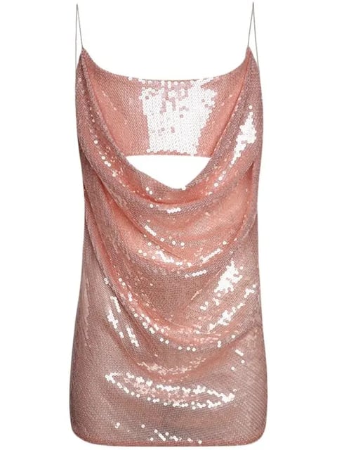 Alex Perry Sequin-Embellished Draped Minidress In Pink - 40% Off | Editorialist