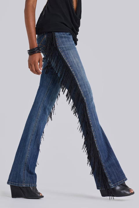 El Topo Fringe Bootcut Jeans | Jaded London | Clothing