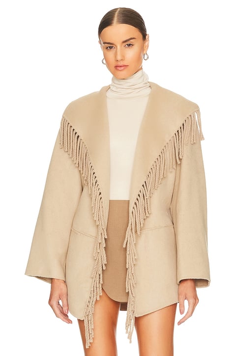 Rowen Wool Fringe Coat