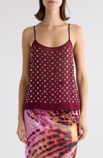 Studded Sheer Chiffon Camisole