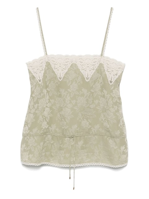 floral-jacquard top