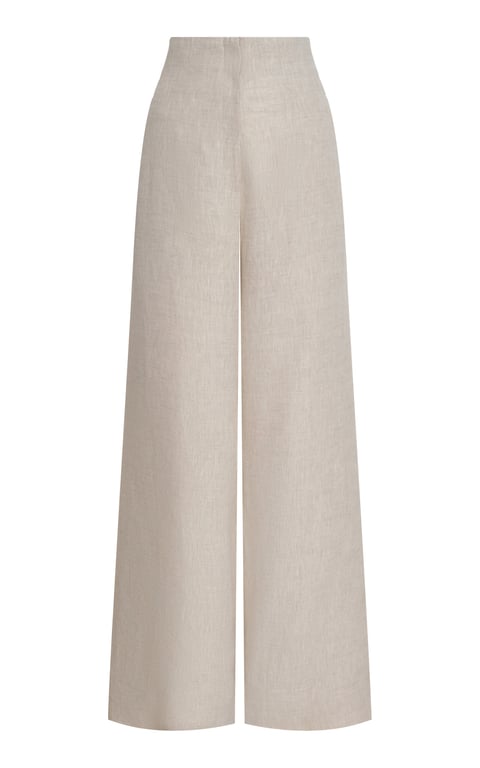 Me Hablas Linen Wide-Leg Pants