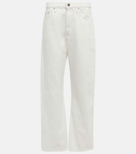 Mid-rise straight jeans