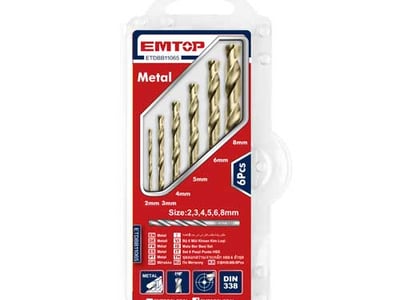 6 Pcs HSS twist drill bits set