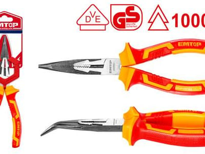 Insulated bent nose pliers