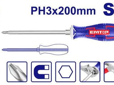 Phillips go-through screwdriver