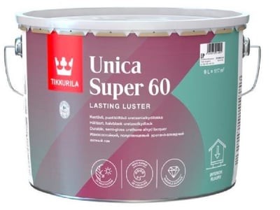 Ուրետանաալկիդային լաք Unica Super կիսափայլուն 9լ, Տիկկուրիլա