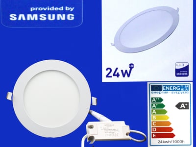 Էլ.պլաֆոն LED Wellmax կլոր 24W 6500K