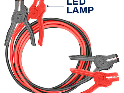 Booster cable with lamp