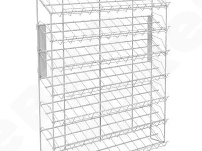 Наклонный блок 7 полок с кронштейнами (ДхГхВ) 660х100х740