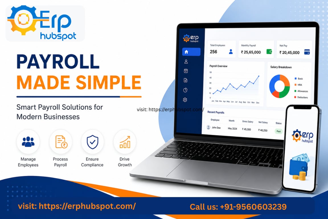 Best Payroll Management Software Development Company in Noida: Simplify Payroll with Custom HR & Payroll Solutions | ERP Hubspot