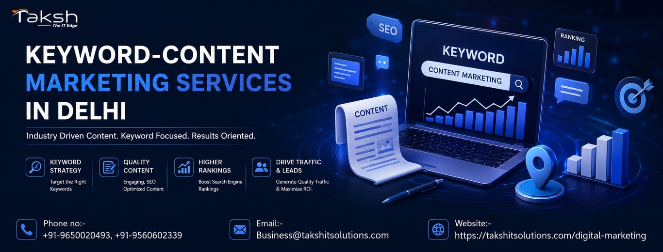 Professional Content Marketing Services in Delhi | Taksh It Solutions