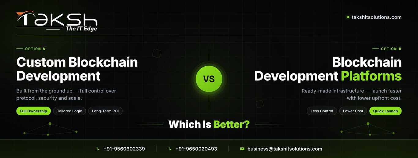 Custom Blockchain Development vs Blockchain Development Platforms: Which Is Better?