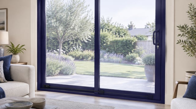 Latch lock on a sliding glass patio door