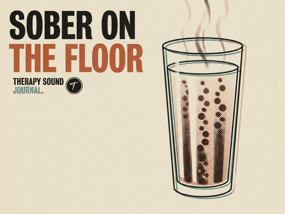A crowd dancing on a dark house-music floor, lit by warm stage light — sober on the floor at Therapy Sound.
