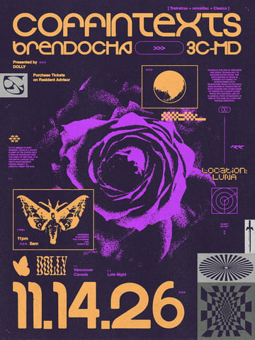 DOLLY presents... Coffintexts with Brendocha & 3C-MD flyer