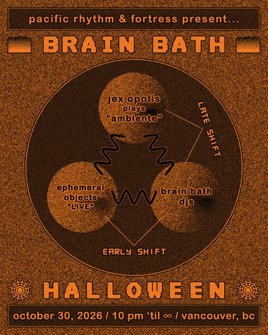 BRAIN BATH Halloween with Jex Opolis & ephemeral objects (live) flyer