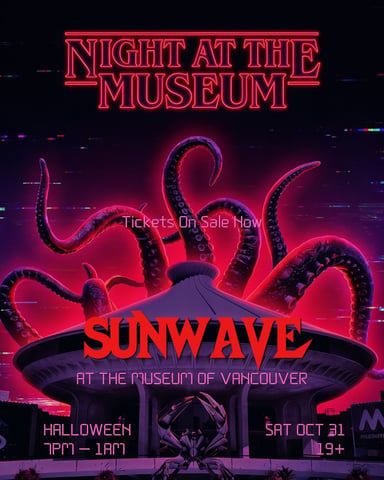 SUNWAVE HALLOWEEN: NIGHT AT THE MUSEUM flyer