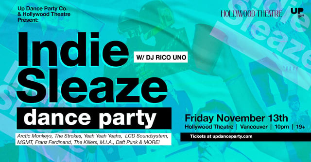 Indie Sleaze Dance Party flyer