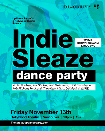 Indie Sleaze Dance Party at Hollywood Theatre - Nov 13 2026 flyer