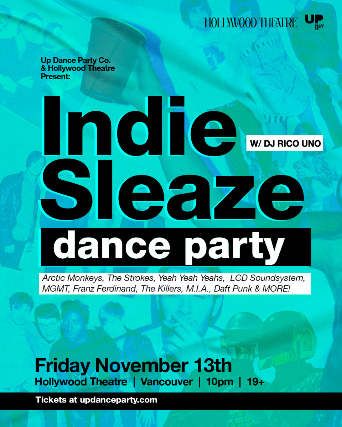 Indie Sleaze Dance Party at Hollywood Theatre - Nov 13 2026 flyer