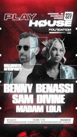 Foundation V18.0 AP Benny Benassi flyer