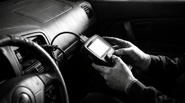 Programming a car key fob inside a vehicle