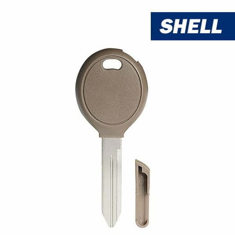 Chrysler Transponder Key Shell – Y160/Y164 Plug Style / Tan (No Chip) (Aftermarket)